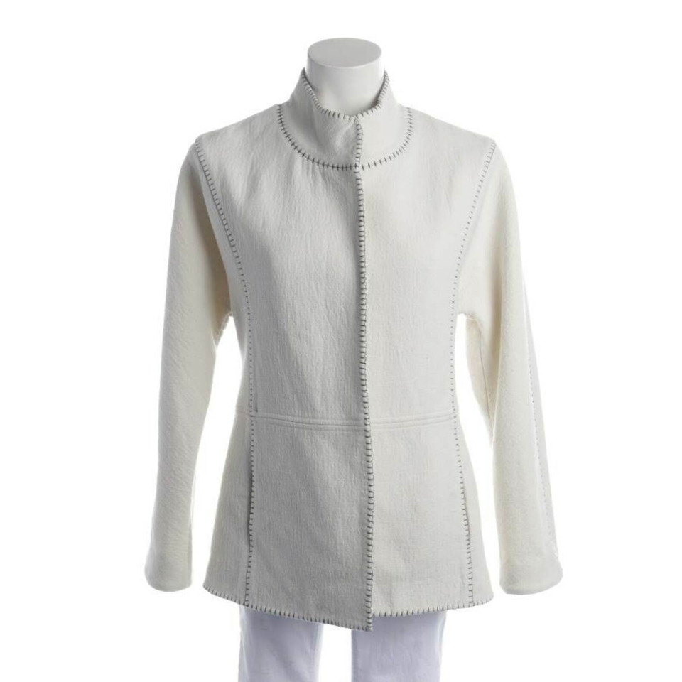 Claudie Pierlot Jacke/Mantel aus Wolle in Weiß