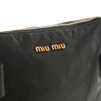 Miu Miu Clutch Leer in Zwart