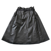 By Malene Birger Leather skirt in black