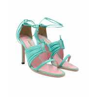 Manolo Blahnik Sandals Leather in Turquoise