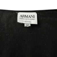 Armani Collezioni Schwarzes Oberteil mit Glitzer-Details
