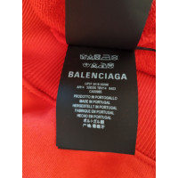 Balenciaga Jacke/Mantel aus Baumwolle in Rot