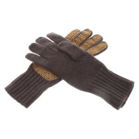 Borbonese Handschuhe mit Leder-Besatz