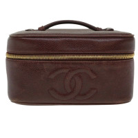 Chanel Vanity Case aus Leder in Braun