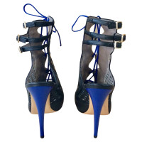 Versace Sandaletten in Blau/Schwarz