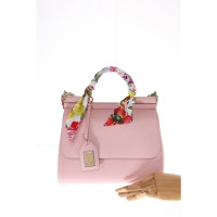 Dolce & Gabbana Sicily Bag aus Leder in Rosa / Pink