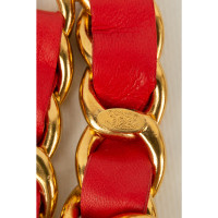 Chanel Gürtel aus Leder in Rot
