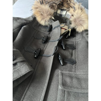 Burberry Jacke/Mantel aus Wolle in Khaki