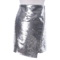 Zoe Karssen Silver-colored sequin skirt