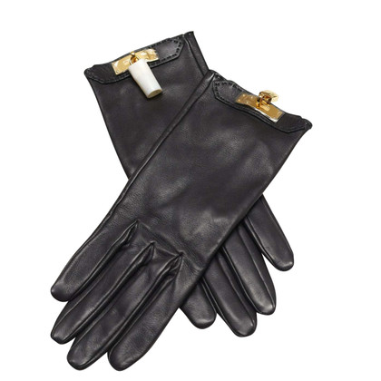 Hermès Handschoenen Leer in Zwart