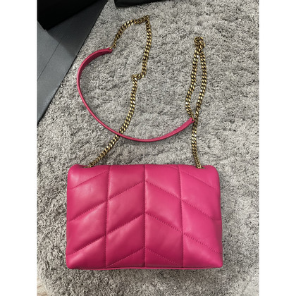 Saint Laurent Loulou Puffer Leather in Fuchsia