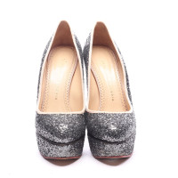Charlotte Olympia Pumps/Peeptoes Leather in Silvery