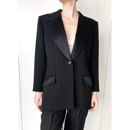 Céline Blazer aus Wolle in Schwarz