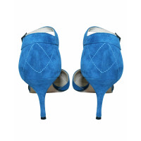 Manolo Blahnik Sandals Leather in Blue