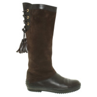 Tod's Leather boots in dark brown