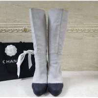 Chanel Boots Leather in Grey