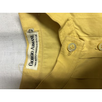 Giorgio Armani Kleid aus Baumwolle in Gelb