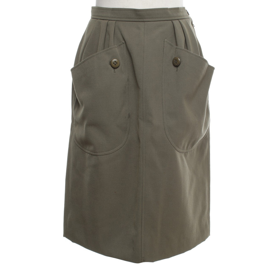 Yves Saint Laurent skirt in olive green