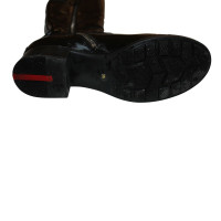 Prada Black patent leather boots 