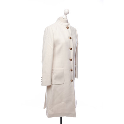 Gucci Jacke/Mantel aus Wolle in Creme