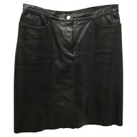 Max Mara skirt black leather