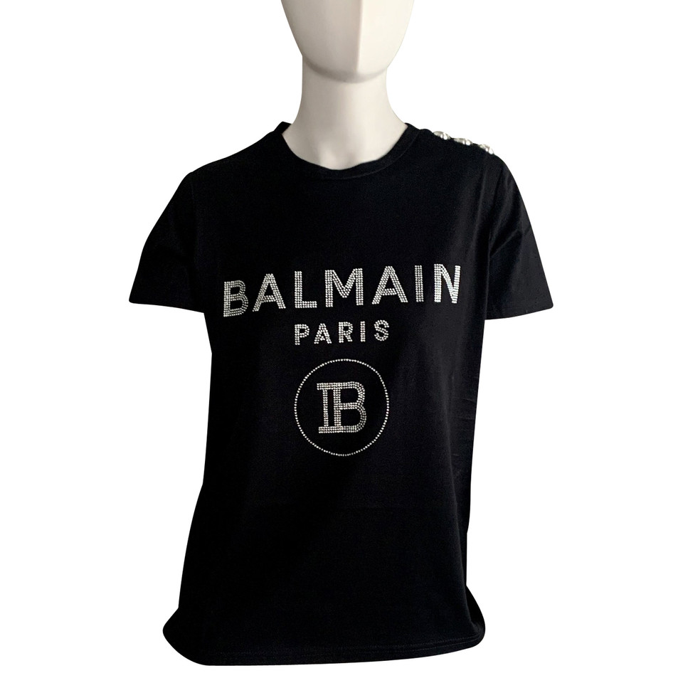 Balmain Top Cotton in Black