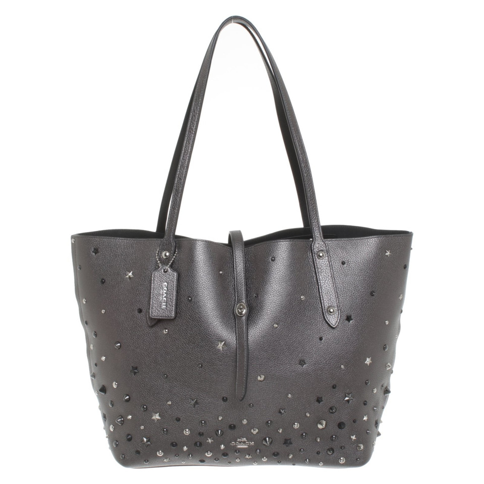 Coach Shopper im Metallic-Look