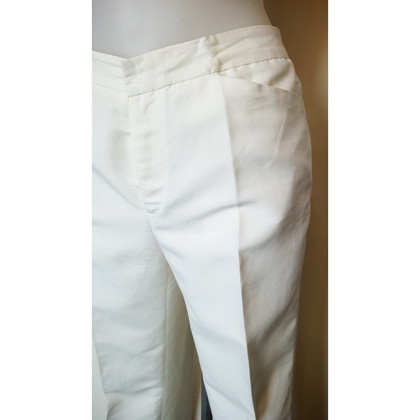 Les Copains Paire de Pantalon en Lin en Blanc