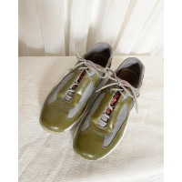 Prada Trainers Patent leather in Green