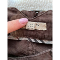 Burberry Hose aus Leinen in Braun