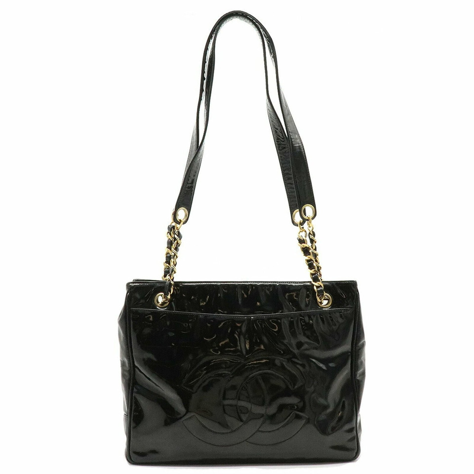 Chanel Shopping Tote Petit en Cuir en Noir