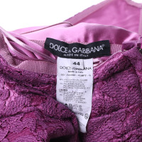 Dolce & Gabbana Spitzenkleid in Fuchsia
