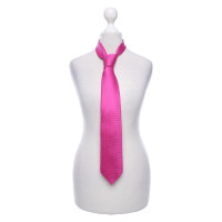 Hermès Krawatte hotpink H-Motiv