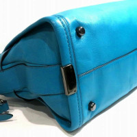 Coach Handtasche aus Leder in Blau