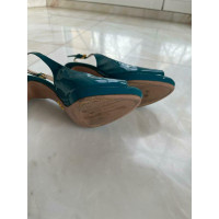 Prada Pumps/Peeptoes Patent leather in Turquoise