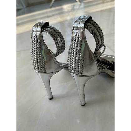 Maje Sandals Leather in Silvery