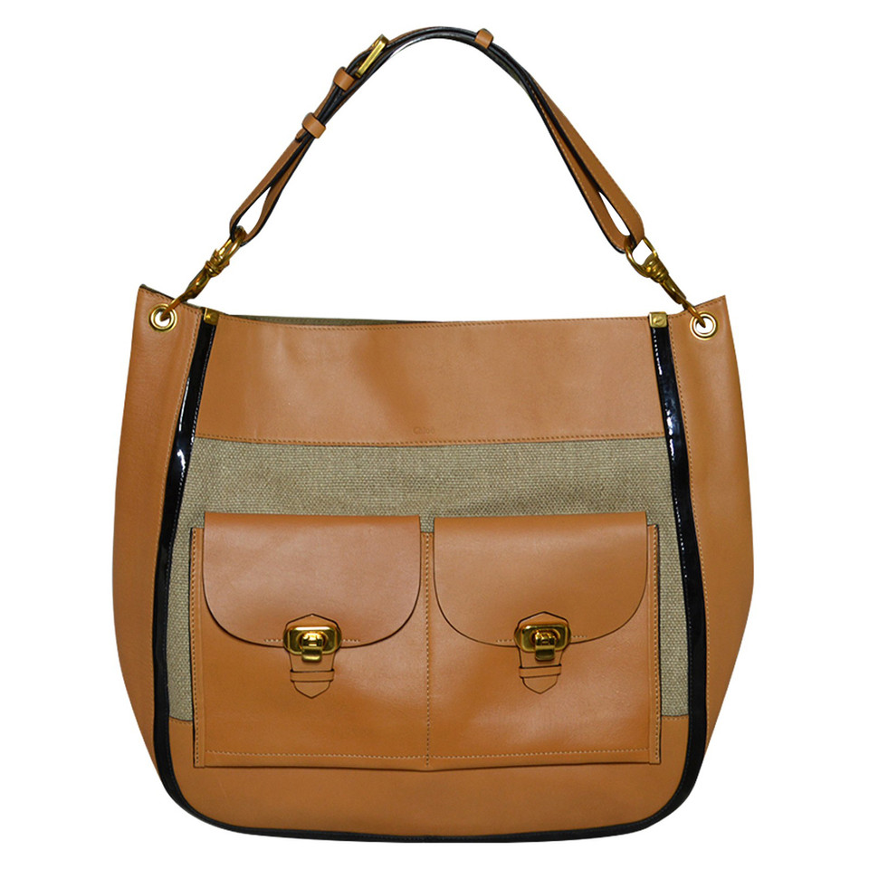 Chloé Hobo in leather and canvas
