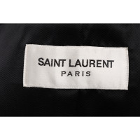Saint Laurent Jas/Mantel Leer in Zwart