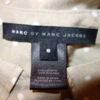 Marc By Marc Jacobs Seiden-Kurzarmbluse mit Schmucksteinen
