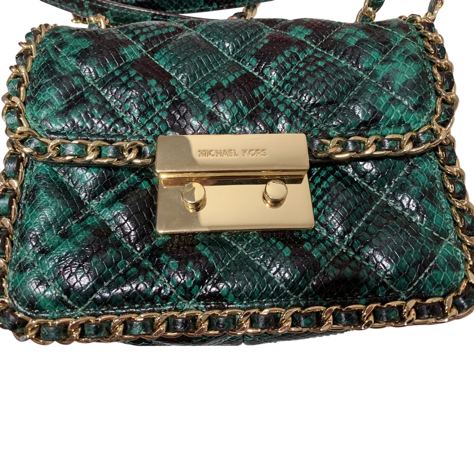 Michael Kors Clutch Bag Leather in Green