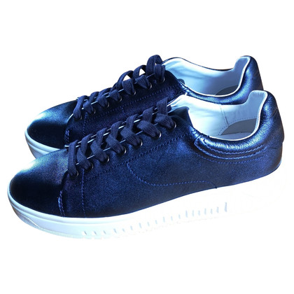 Emporio Armani Sneakers Leer in Blauw