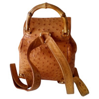 Gucci "Bamboo Backpack" made of ostrich leather