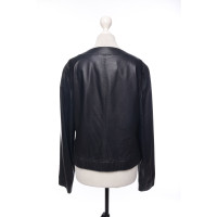 Elie Tahari Jacket/Coat Leather in Blue