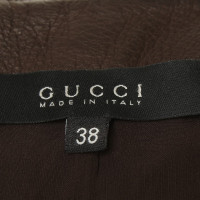 Gucci costume en cuir brun