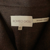 Romeo Gigli Jacket/Coat Wool in Brown