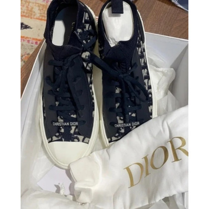 Christian Dior Lace-up shoes Canvas in Blue