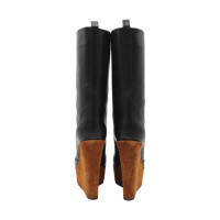 Céline Boots Leather in Black