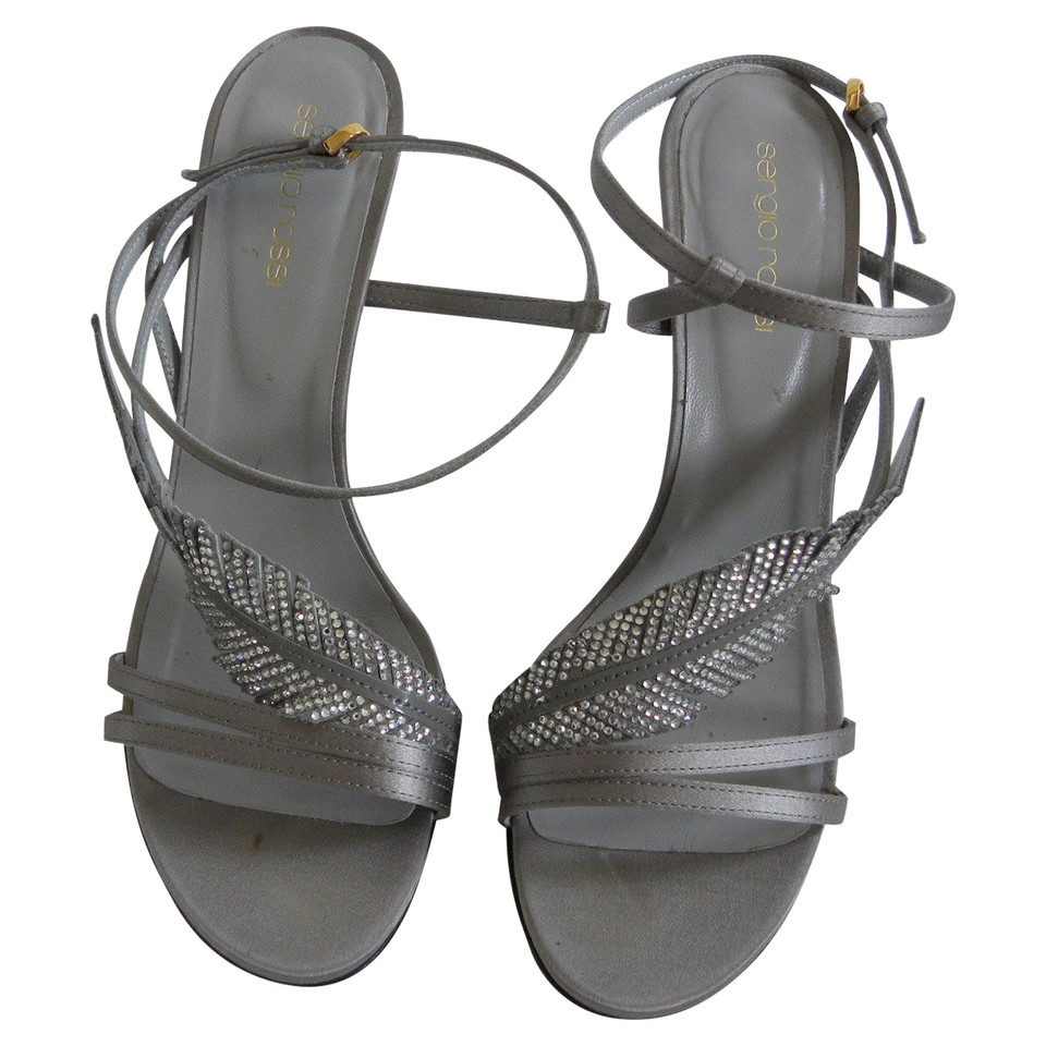 Sergio Rossi Sandals Silk in Grey