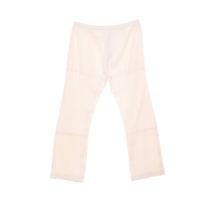 Versace Paire de Pantalon en Coton en Blanc
