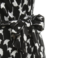 Diane Von Furstenberg Jurk wrap gemaakt van zijde in zwart/wit